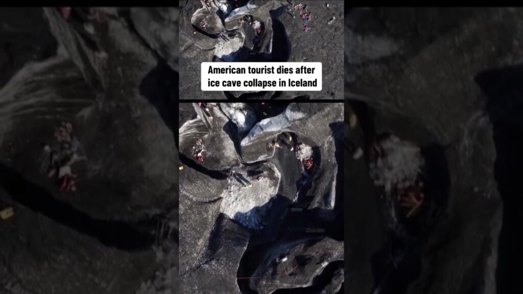 American tourist dies in Iceland ice cave collapse #shorts