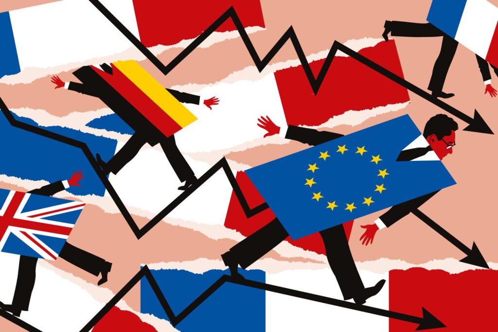 France’s political crisis weakens French and European growth